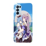 Husa compatibila cu Oppo A72 model Keqing Genshin Impact, Silicon, TPU, Viceversa, Transparent, Carcasa
