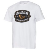 Tricou SAVAGE GEAR Badge Logo Tee, Alb, Marimea XL