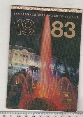 bnk cld Calendar birou - 1983 - URSS - Leningrad foto