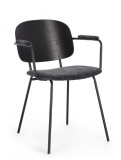 Cumpara ieftin Set 2 scaune negru gri Sienna 57x60x80 cm