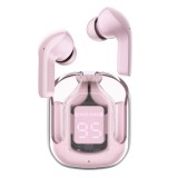Casti type-c, bluetooth 5.3, ipx4, enc, led display digital - acefast - pink lotus