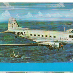 CPI B 11373 CARTE POSTALA - AVION. DOUGLAS DC-3, YR-PAF