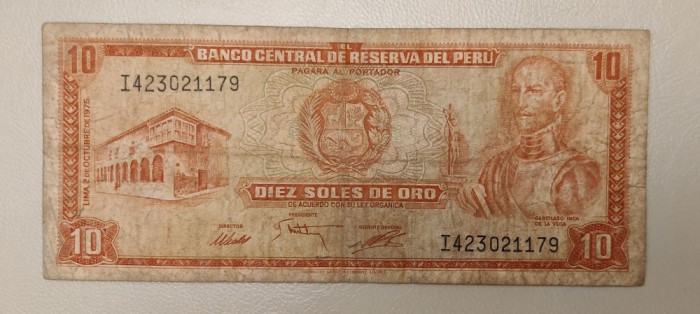 Peru - 10 Soles de oro (1975)