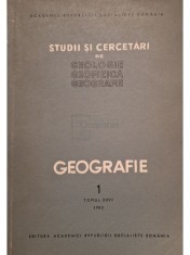 T. Morariu - Studii si cercetari de geologie, geofizica, geografie, tomul XXVII, nr. 1 (Editia: 1980) foto