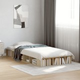 VidaXL Cadru de pat, stejar sonoma, 75x190 cm, lemn prelucrat