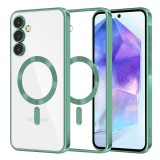 Husa premium Samsung Galaxy A55 5G Techsuit Luxury Crystal MagSafe, verde deschis