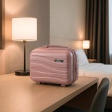 Cumpara ieftin Set valize Leziter TraveLux Voyager IV, ABS cu TSA, 2 piese, aur roz