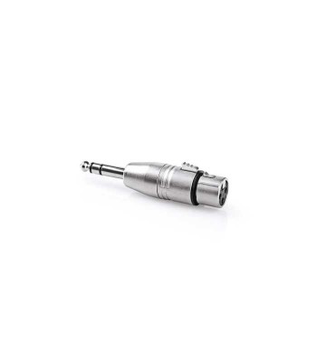 Adaptor audio stereo Jack tata 6.35 mm - XLR mama 3 pini Metal Nedis CAGP15941ME foto