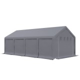 Cort de petrecere Outsunny 4 x 8 m pentru exterior, Gri inchis 4 x 8 m | Aosom Romania