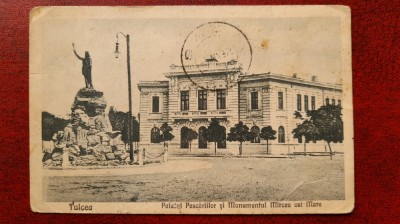 Tulcea-Palatul Pescariilor si monum. Mircea cel Mare-St.CETATEA ALBA-C.P.circ. foto