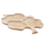 Platou lemn fag servire Frunza Stejar Mare 3 zone 52x38cm Zilan EXT 6178