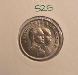 525 Thailand Tailanda, 1 Baht - Rama IX 8th Asian Games, 2521 (1978) KM#130, comemorativa