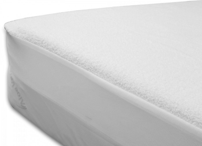 Husa impermeabila saltea 50x150, Somnart, bumbac frotir impermeabila pentru saltea bebelusi si copii