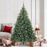 vidaXL Brad de Crăciun artificial cu 300 LED Verde 180 cm PE și PVC 3397789