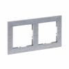 Rama ornament 2 posturi Legrand Suno aluminiu periat 721562