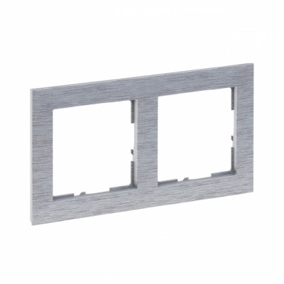Rama ornament 2 posturi Legrand Suno aluminiu periat 721562 foto