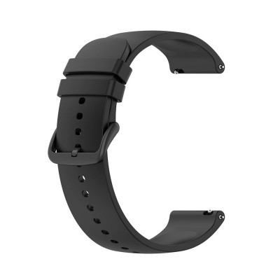 Curea pentru Samsung Galaxy Watch 4/5/Active 2, Huawei Watch GT 3 (42mm)/GT 3 Pro (43mm) - Techsuit Watchband 20mm (W001) - Black foto