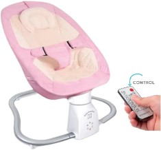 Leagan Electric 2 in 1 pentru Bebelusi WePro Store cu Bluetooth si Unitate USB, Melodii cu control de Volum, Telecomanda, Saltea Lavabila, Jucarii, Id