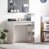 Birou cu raft Alb 108 x 55 x 103.5 cm Lemn compozit
