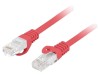 Patch cord LANBERG RJ45 U/UTP Cat 6 LSZH roșu 20m