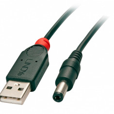 Cablu de alimentare USB la DC 5.5mm x 2.1mm 1.5m, Lindy L70268