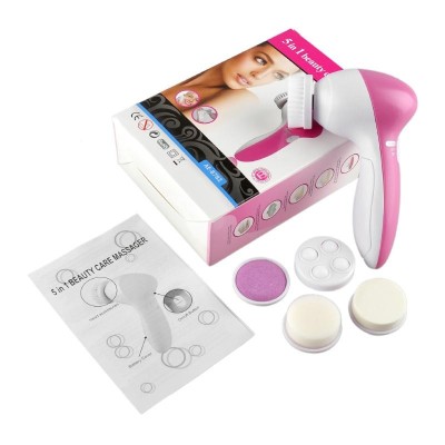 Perie Electrica Ingrijire Piele, Beauty Care Massager, pentru Fata si Corp, 5x Capete de Schimb, 2x foto