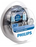 Set 2 Becuri auto Philips H7 White Vision Ultra 4200K 12V, 55W