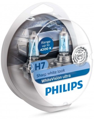 Set 2 Becuri auto Philips H7 White Vision Ultra 4200K 12V, 55W foto