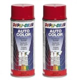 Pachet 2 x Vopsea Spray Auto Dacia Rosu 270 Dupli-Color 350 ml