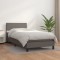 vidaXL Pat box spring cu saltea, gri, 90x200 cm, piele ecologică 3140985