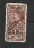 No(09) timbru fiscal- 1 Leu Ferdinand