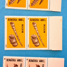 TIMBRE ROMÂNIA LP1619/2003 -INSTRUMENTE MUZICALE -uzuale- Serie în pereche-MNH