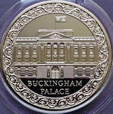 5 pounds 2024 Marea Britanie, Buckingham Palace, Bunc, Coincard foto