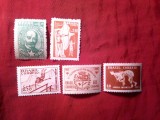 Set 5 Timbre Brazilia 1955- 1959 Sport , Emblema , Esperanto, Nestampilat