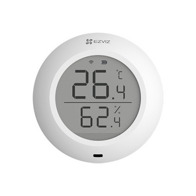Senzor de temperatura si umiditate Smart Home EZVIZ, afisaj 1.8 inch, comunicare Wireless ZigBee CS-T51C SafetyGuard Surveillance foto