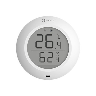 Senzor de temperatura si umiditate Smart Home EZVIZ, afisaj 1.8 inch, comunicare Wireless ZigBee CS-T51C SafetyGuard Surveillance foto