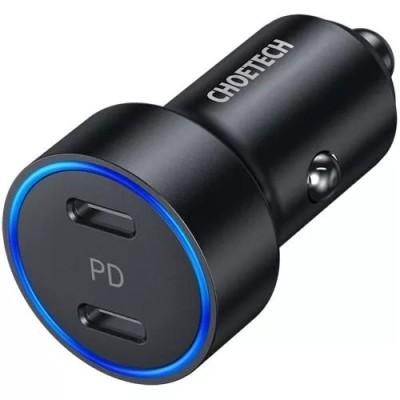 Incarcator auto 2x USB Type C PD 3.0 36W Choetech C0054 foto