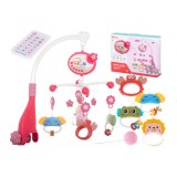 Carusel muzical pentru patut cu proiector si telecomanda, roz