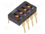 Comutator DIP-SWITCH 4 sec&Aring;&pound;iuni ON-OFF 0,025A/24VDC OMRON