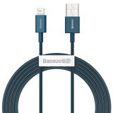 Cablu Date &amp; Incarcare 2.4A APPLE Lightning (Albastru) 2m Baseus CALYS-C03