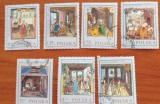 POLONIA-1970-80-''SERII TEMATICE COMPLETE 7VAL.stampilate=PICTURI' -Vezi-Scan
