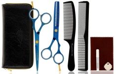 Set profesional GEPARD Foarfece de tuns și foarfece de filat 6,0 BLUOS
