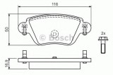 Set placute frana,frana disc RENAULT KANGOO (KC0/1) (1997 - 2007) BOSCH 0 986 424 671
