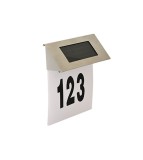 Numar de casa cu incarcare solara, iluminat LED 13.5 x 13 cm