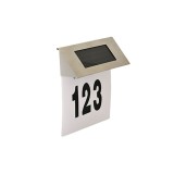 Numar de casa cu incarcare solara, iluminat LED 13.5 x 13 cm