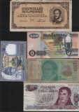 Set 5 bancnote de prin lume adunate (cele din imagini) #198, Europa