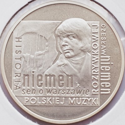 635 Polonia 10 zlote 2009 Czesław Niemen km 686 UNC argint foto