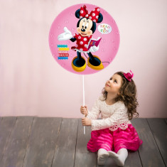 Balon Minnie Mouse din folie, diametru 44 cm, petreceri copii foto