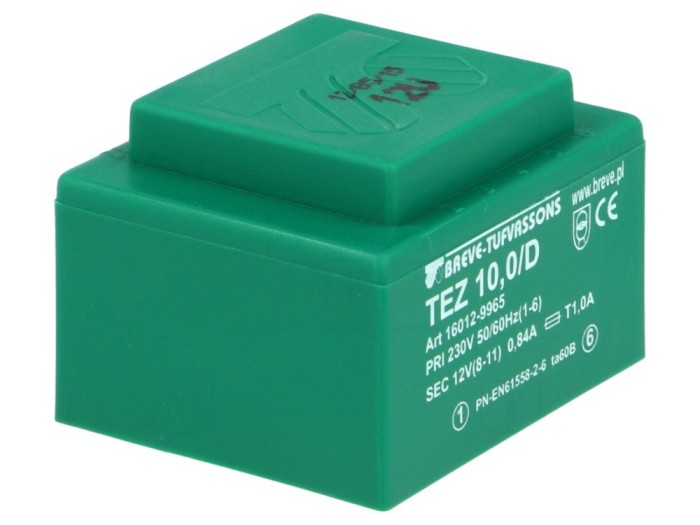 Transformator &icirc;ncapsulat 10VA 230V 12V PCB