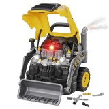 AIYAPLAY Atelier Excavator Jucărie pentru Copii cu Motor, 68 Accesorii, Efect Abur și Sunete, 46x41x47 cm, Galben | Aosom Romania